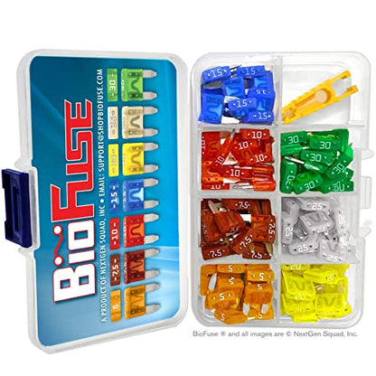 MINI APM ATM 120 Piece Automotive Car Fuse Assortment Glove Box Set (119 Mini Blade Fuses + Fuse Puller) 5A 7.5A 10A 15A 20A 25A 30A