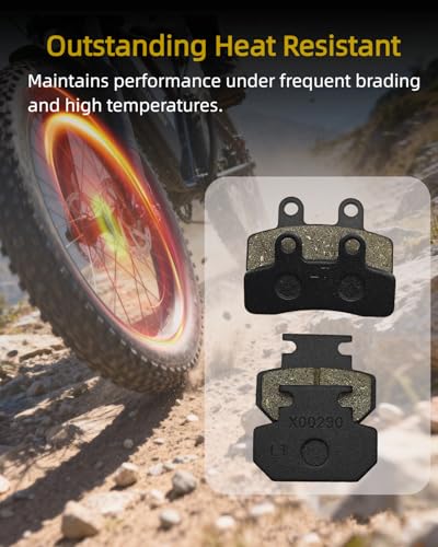 2Pcs Front & Rear Brake Pard Set for Yozma in 10 / Heybike Villian