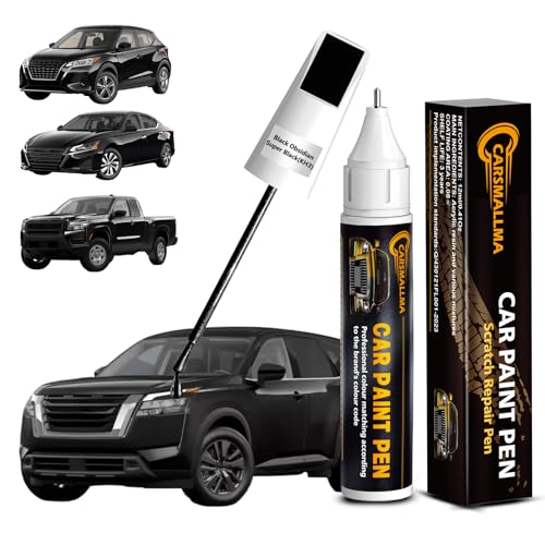 KH3 Black Obsidian/Super Black Car Touch Up Paint for Nissan, Color Accurate Car Paint Scratch Repair Pen Kit Quick & Easy Fix Vehicle Chips and Automotive Nicks Scuff - color: Black Obsidian/Super Black(KH3) for All Models, style: Nissan
