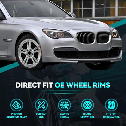 New Single 18 Inch 18x8.5 Inch Premium Aluminum Alloy Rear Wheel Rim Fits for BMW 3 & 4 Series Activehybrid 2012 2013 2014 2015 2016 2017 2018 2019 2020, 36117845881 Direct Fit OE Replacement