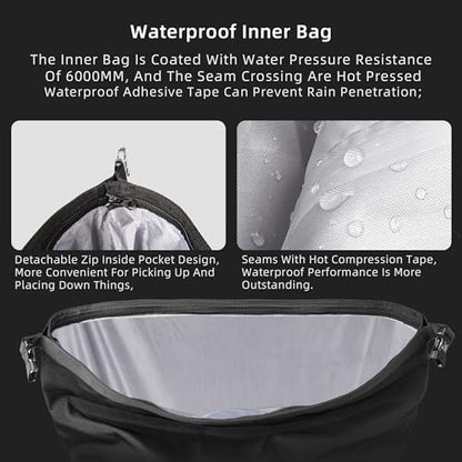 Rhinowalk Motorcycle Saddlebags Waterproof 25L Saddle Bag Quick Release side bag Fits Most Adventure and Sports Bike Motorcycle Racks,1 pack - size: 25L