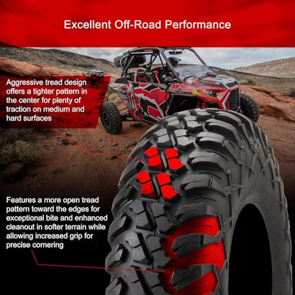 Tusk Terrabite® Radial Tire For 16" Wheel Medium/Hard Terrain (33x10-14) - size: 33x10-14
