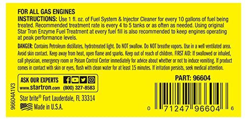 STAR BRITE 096604 Star Tron Fuel System and Injector Cleaner - 4 oz.