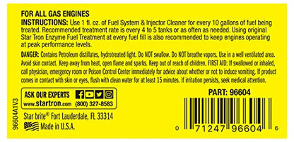 STAR BRITE 096604 Star Tron Fuel System and Injector Cleaner - 4 oz.