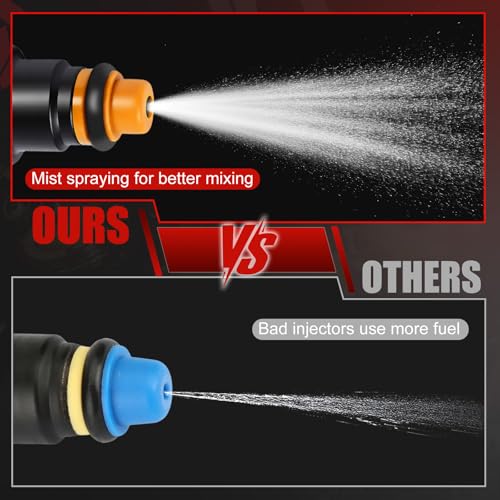 0280150943 Fuel Injectors Set of 8 Compatible with Ford 1993-2004 E150 4.2L - color: F-0280150943