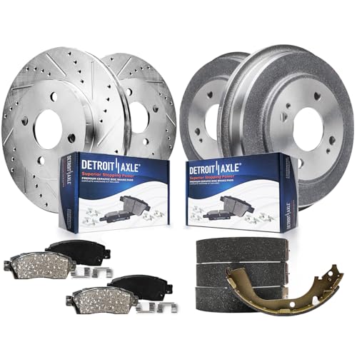 Detroit Axle - 8pc Brake Kit for 2010 2011 2012 2013 2014 Honda Insight - size: 8PR50791/KIT