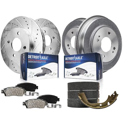 Detroit Axle - 8pc Brake Kit for 2010 2011 2012 2013 2014 Honda Insight - size: 8PR50791/KIT