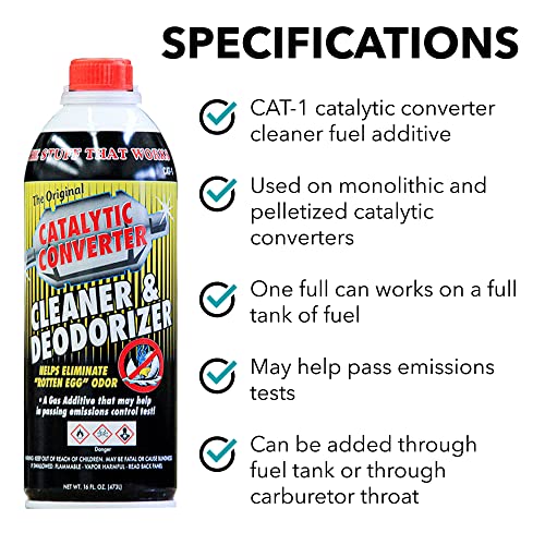 Solder-It Catalytic Converter Cleaner and Deodorizer (16 fl oz) | Fuel System Cleaner | EGR Valve, Combustion Chamber, and Oxygen Sensor Cleaner | Catalytic Cleaner Fuel Additive for Gasoline Engines - size: 16 Ounce