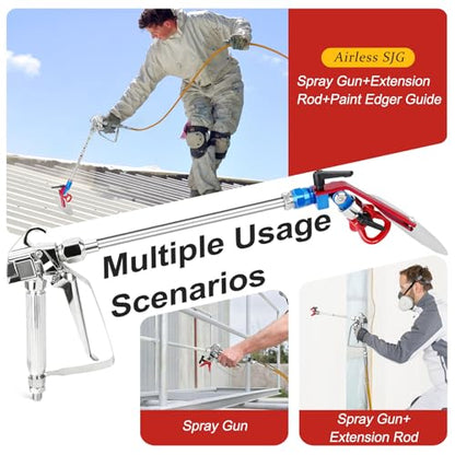 24Pcs 3600PSI Airless Spray Gun Kit, 50Ft Hose, 6 Tips - style: 24Pcs Airless Paint Sprayer Gun Kit
