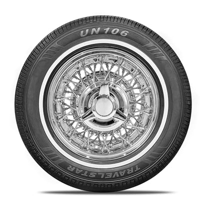Set of 4 (FOUR) Travelstar UN106 175/70R14 14mm White Wall Radial Tire - size: 175/70R14