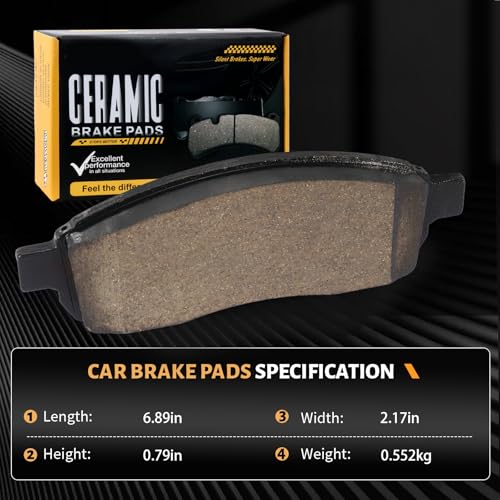 D1083 Front Ceramic Brake Pads Kit Fit For Ford F-150 2004-2009, For Lincoln Mark LT 2006-2008 - style: HZ1083