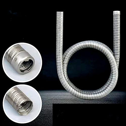 1Pack Inner Diameter 22mm/24mm Dual-layer Car Heater Exhaust Pipe Air Diesel Parking Heater Exhaust Hose Line For Webasto Eberspacher With Camps - size: Length:200cm, style: Inner Diameter: 22mm(0.86in)