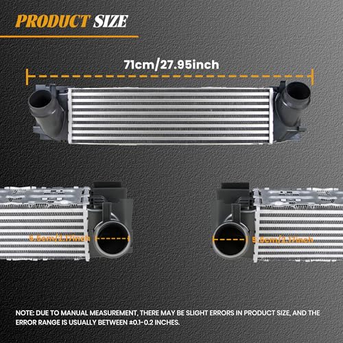 17517600532 Turbo Intercooler Compatible with BMW L4 2.0L 2012-2018 - size: 17517600532