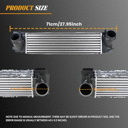 17517600532 Turbo Intercooler Compatible with BMW L4 2.0L 2012-2018 - size: 17517600532
