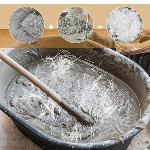 SHENLIU 6.6LB Fiberglass for Concrete, 3/4" Fiber Glass Concrete Fiber, Fiberglass Filler Reinforcement Floor Anti-Seepage and Crack Prevention Reinforced with Cement Mortar for Building Walls