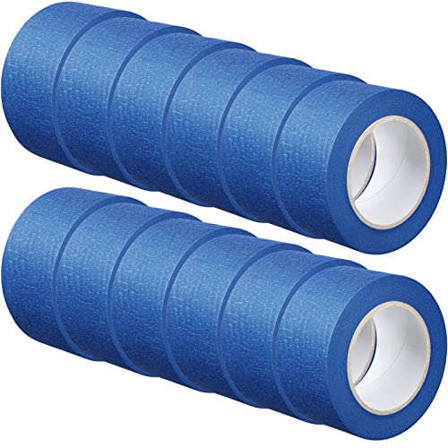 Fainne 12 Rolls Blue Painters Paint Masking Tape, Blue, 1.4 Inch X 55 Yards - size: 1.4 Inch x 55 Yards