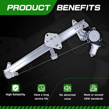 Front Driver Side Power Window Regulator with Motor - size: 61041SG010