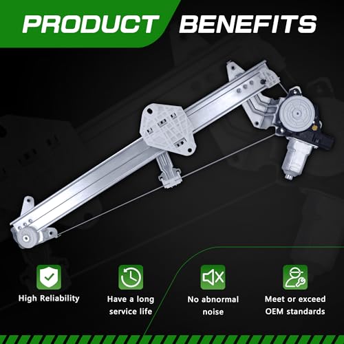 Front Driver Side Power Window Regulator with Motor - size: 61041SG010