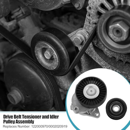 X AUTOHAUX Serpentine Belt Tensioner Pulley Assembly for Mercedes-Benz C240