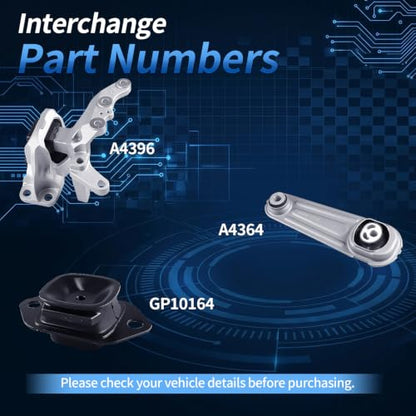 Engine Motor Mount Set for Nissan Rogue Sport 2.0L 2017-2022 Auto Trans - size: 2017–2022 Rogue Sport 2.0L