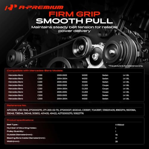 A-Premium Belt Tensioner Assembly with Pulley - style: 39048