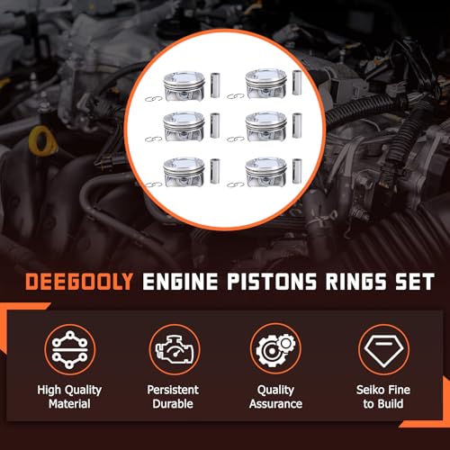06M107065AB 6pcs Engine Pistons Ring Sets Fit for Touareg Audi S4 B9 S5 A6 A7 A8 Q7 SQ5 3.0 TFSI V6 DOHC 24V EA839 Replace for 06M107066AB 06M198151 079311327A