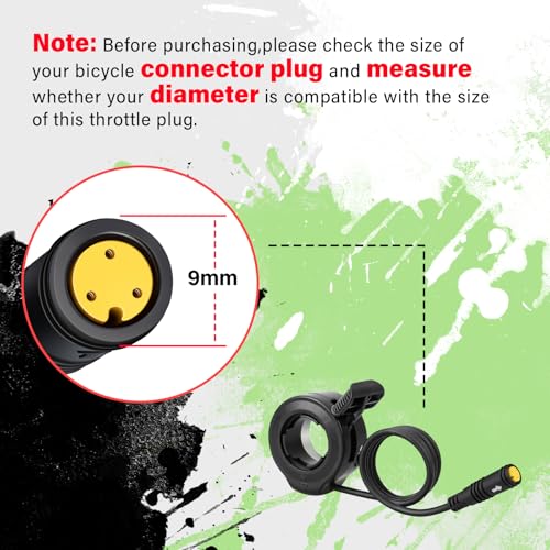 3 Pin Female Ebike Thumb Throttle for Bafang Mid Drive Motor