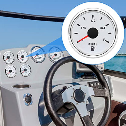 ARTILAURA Fuel Sending Unit and Gauge Kit Boat Marine Fuel Tank Sender - color: White, size: 10"sensor+gauge
