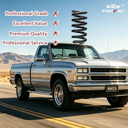 3'' Front Lowering Coil Springs Compatible with 1963-1987 Chevy C10 GMC C15 2WD, Bolt-On Powder Coated Drop Coils Front Suspension Kit - color: black, size: 1963-1987 C10 C15