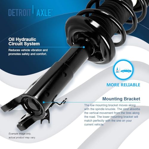 Detroit Axle - 4pc Front Steering Knuckles Kit for 2006-2011 Honda Civic - size: 4QU47720/ Big strut kit