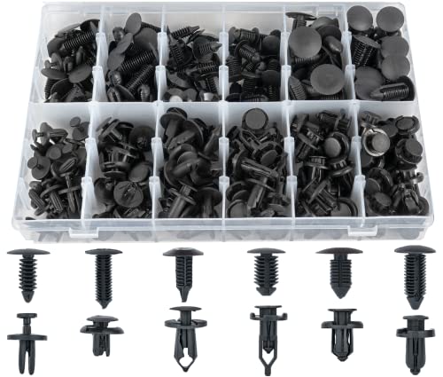 Sunplustrade 240 Pcs Bumper Clips Car Clips Plastic Rivets Fasteners Push Retainer Kit Most Popular Sizes Auto Push Pin Rivets Set for GM Ford Toyota Honda Chrysler - size: One Size