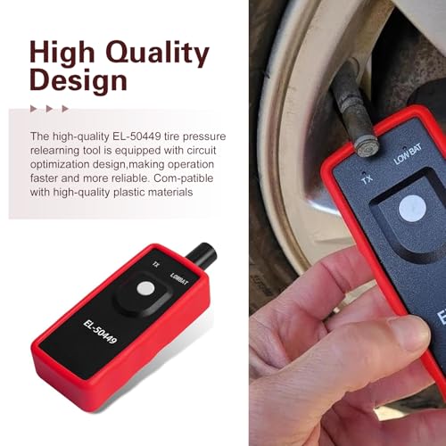 EL-50449 Car TPMS Activation Tool,6×2.3" Relearn Tool for Vehicle Tire Pressure, Portable Compact TPMS Monitor and Relearn Sensor, Universal for Most Cars, Trucks, SUVs (Black)