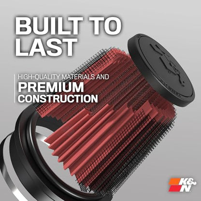 K&N High-Flow Original Lifetime Universal Clamp-On Air Filter: High Performance, Premium, Washable: Flange Diameter: 4.5 In, Filter Height: 6 In, Flange Length: 0.625 In, Shape: Round Tapered, RU-4740