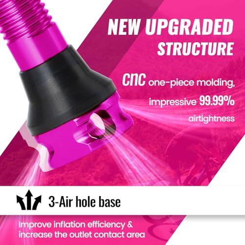 RideNow 85 mm Tubeless Presta Valve Stems, 7075 Aluminum, Purple, Pair - color: Purple, size: 85mm