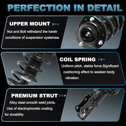Front and Rear Strut Assembly Compatible with 2004-2015 Nissan Titan 4WD - size: 171358 37251