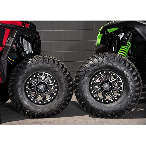 Tusk 4/156 Uinta Beadlock Wheel 14x7 4.0 + 3.0 Milled/Black Compatible with POLARIS RZR Trail/XP/ProXP/General/Ranger KAWASAKI KRX/Ridge/Mule Pro YAMAHA RMAX/YXZ