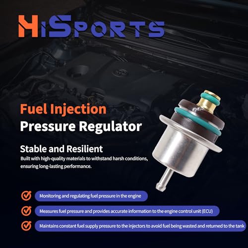 HiSport Fuel Pressure Regulator Compatible with Ford F150 E150 - size: HSFPRPR317