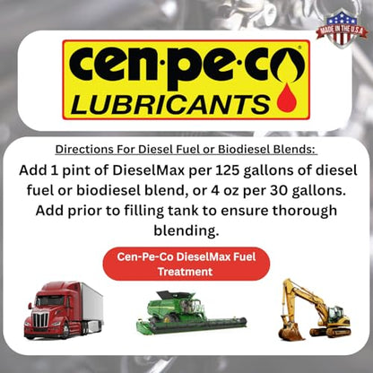 DieselMax Fuel Treatment | Fuel System Cleaner | Extends Fuel Milage | Lubricates | Increases Cetane | Increases Power | for High Volume-Diesel Fuel Users | Treats 125 Gallons | (16 Ounces)