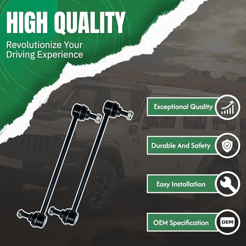 2PCS Front Stabilizer Sway Bar End Links Fit for Dodge 2013 2014 2015 2016 Dart, for Chrysler 2015 2016 2017 200 C w/FWD, 2015-2017 200 Limited w/FWD, 2015-2017 200 LX w/FWD #OE ‎‎K750691 - size: K750691 X2