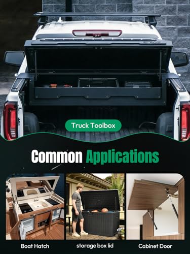 HUOPO 10 inch 18lb/80N Gas Struts with Mounting Brackets, Tool Box Shocks - style: 10" 18lb