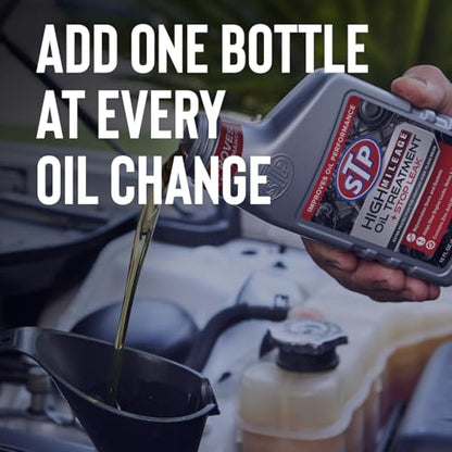 STP High Mileage Oil Treatment + Stop Leak - 15 FL OZ - size: 15 OZ