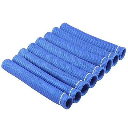 Spark Plug Wire Heat Shield Spark Plug Wire Heat Shield Sleeve Spark Plug Boot Protector Boots Wrap for SBC BBC 350 454 8PCS Plug Wire Covers - 2500F High Temp Protection (Blue) - color: Blue