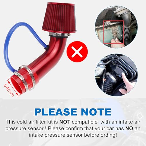 FLYPIG Universal 76mm 3" Cold Air Intake Pipe Kit