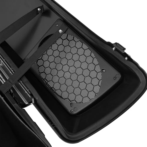 TCMT Hard Saddlebags 6X9" Speaker Lids & Liners Carpet Insert + LED Rear Fender Fit For Harley Touring Road King Electra Glide Street Glide Road Glide Ultra Classic 2009-2013 - color: Rear Fender Smoke Lens, size: Hard Saddlebags 6x9" Lids(Chrome Latches)