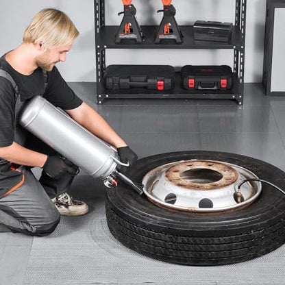 VEVOR Portable Tire Bead Seater, 2.6 Gal/10 L Air Bead Blaster, Handheld Tire Inflator Tool, 87-116 PSI Operating Pressure, Trigger Seating Inflator for Car, Compact SUV, Light Truck, E-Bike, RV, ATV - size: 2.6 Gal/10 L