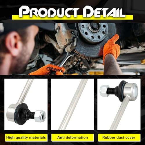 4Pcs Front ＆ Rear Stabilizer Sway Bar End Link Kit, Compatible with 2007 2008 2009 2010 2011 2012 2013 2014 2015 2016 Honda CR-V CRV, 2.4L, Replace# K750151, K750156, K750297
