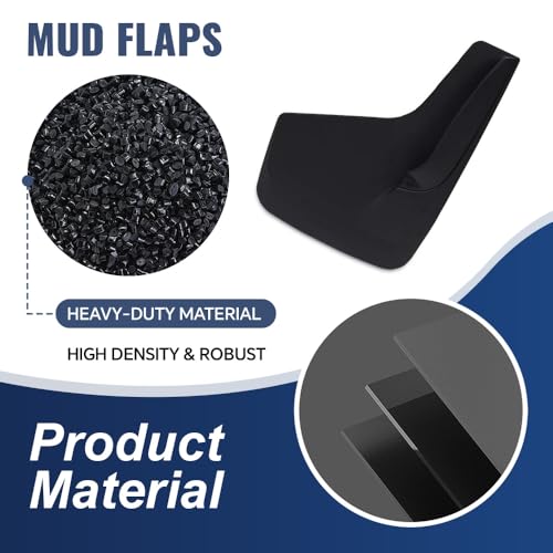 PIT66 Universal Front Rear Heavy Duty Molded Mud Flaps w/Hardware Set 2pc - size: Universal 2