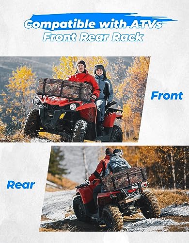 KEMIMOTO ATV Gear Bag for Front Rear Rack, 73L Storage Bag with 12L Cooler - color: Camo