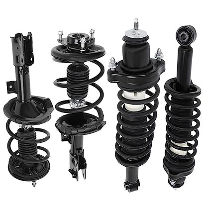 Front and Rear Pair Strut & Coil Spring Assembly Fit 2008-2010 for Mitsubishi Lancer Replace Struts Complete Assembly for 172508 172355/1331665R 172356/1331665L