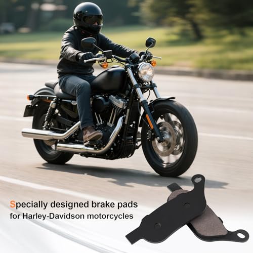 Brake Pads for Harley Davidson Fatboy 2008-2014, Softail Deluxe 2008-2014, Street Bob 2008-2017, Heritage Softail Classic, Super Glide, Softail Custom, Dyna Wide Glide, Rocker, Night Train, Low Rider